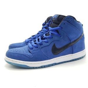 NIKE DUNK HIGH PRO SB SNAKESKIN SWOOSH GAME ROYAL BLUE 305050-404 PreOwned sz 11